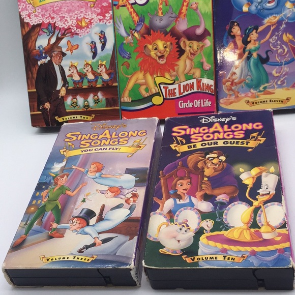 5 Walt Disney Sing Along Songs VHS Lot Animated Musical Children's Cartoons - Picture 13 of 13